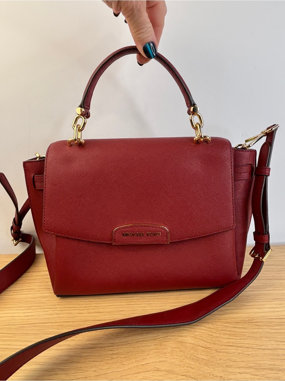 Michael Kors Rochelle Medium Top Handle Satchel “Brandy” Red LIKE NEW!